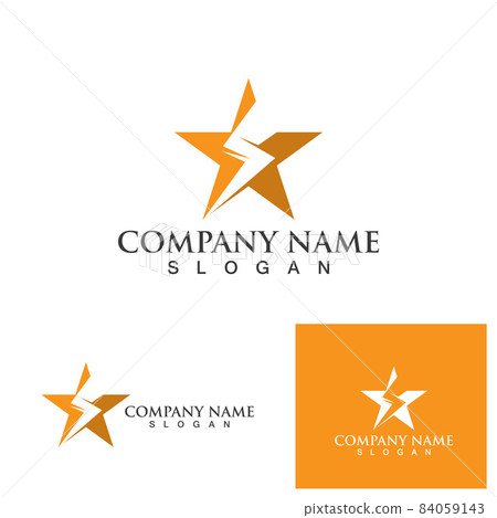 Thunderbolt lightning flash logo vector Thunderbolt lightning flash logo vector 84059143