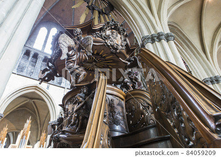 Interiors of Church of Our Lady, Bruges, Belgium Interiors of Church of Our Lady, Bruges, Belgium 84059209
