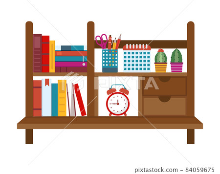 Home Office Shelf with Decor in Flat 84059675