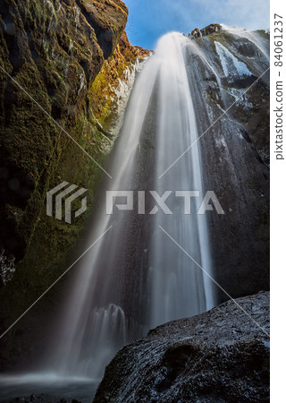 Gljufrabui waterfall hidden in a cave, Iceland 84061237