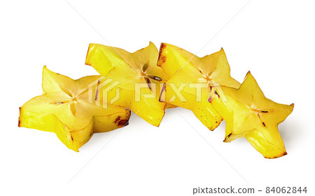 Four slices of carom isolated on white 84062844