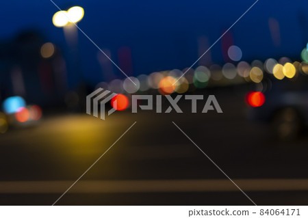 Blurred abstract background night city lights defocus 84064171