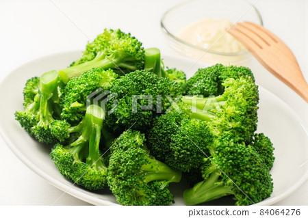 Broccoli White Background Broccoli White Background 84064276