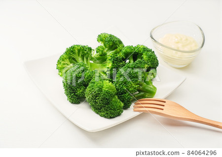 Broccoli White Background Broccoli White Background 84064296