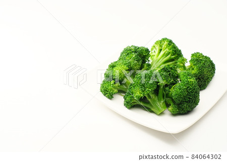 Broccoli White Background 84064302
