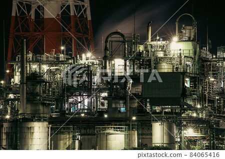 四日市工廠夜景 四日市工廠夜景 84065416