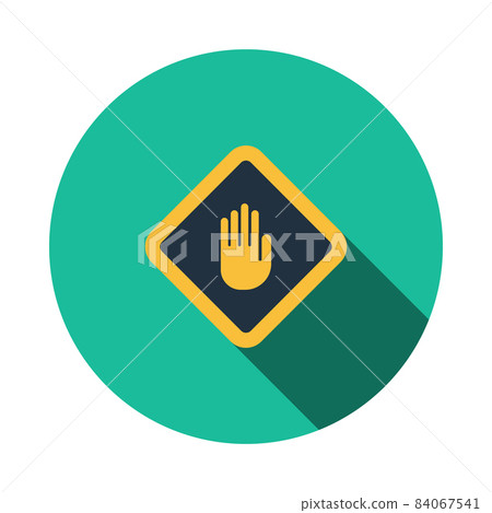 Icon Of Warning Hand - Stock Illustration [84067541] - PIXTA