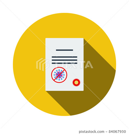 No Coronavirus Certificate Icon No Coronavirus Certificate Icon 84067930