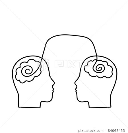 Dialogue between people. Mental connection. 84068433