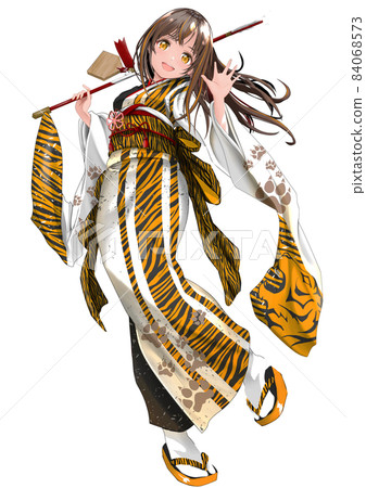 Furisode girls who visit the tiger year for the first time Furisode girls who visit the tiger year for the first time 84068573