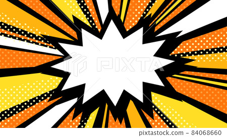 American comic style frame material_concentrated line_jagged_yellow_16: 9 American comic style frame material_concentrated line_jagged_yellow_16: 9 84068660