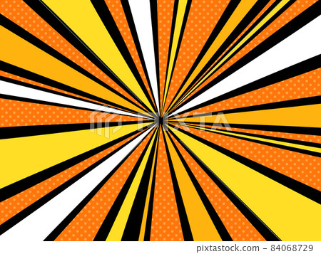美式漫畫風格背景素材_濃縮線_無圓點_黃色 84068729