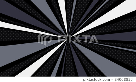 美式漫畫風格背景素材_濃縮線_無點_黑色_16:9 84068833