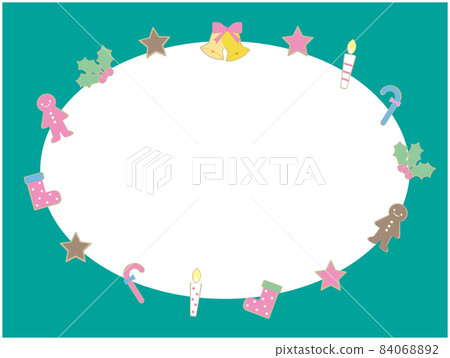 Cute frame of pastel Christmas material Cute frame of pastel Christmas material 84068892