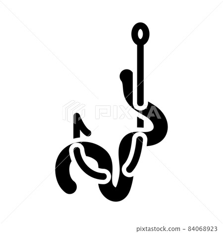 Icon Of Worm On Hook Icon Of Worm On Hook 84068923