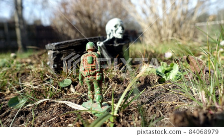 A soldier in war always walks with, together and towards death 84068979