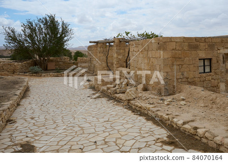 ruins of an ancient Nabatean city in the northern Negev 84070164