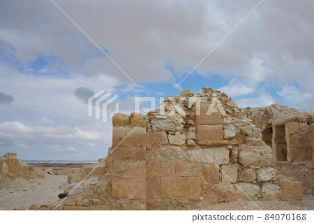 ruins of an ancient Nabatean city in the northern Negev 84070168