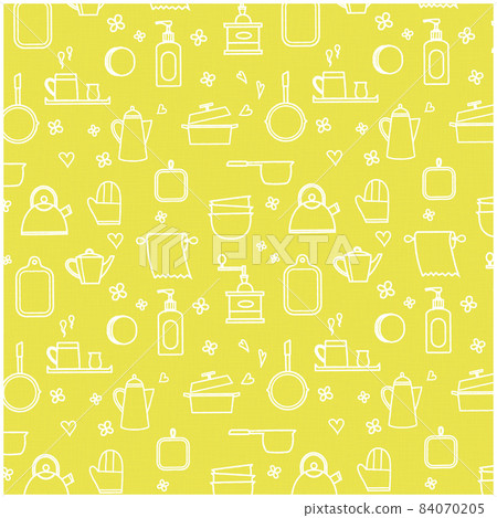 Pattern pattern of kitchen utensils material Yellow 84070205