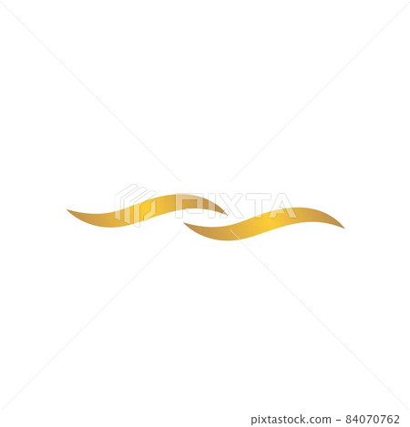 gold wave icon vector concept gold wave icon vector concept 84070762