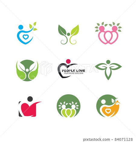 Healthy Life people leaf vector icon concept Healthy Life people leaf vector icon concept 84071128