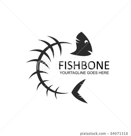 fish bone icon vector illustration design template 84071318