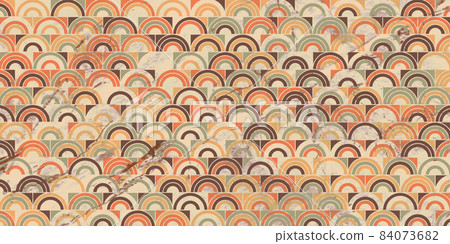 Japanese pattern with circle overlapping retro style Japanese pattern with circle overlapping retro style 84073682