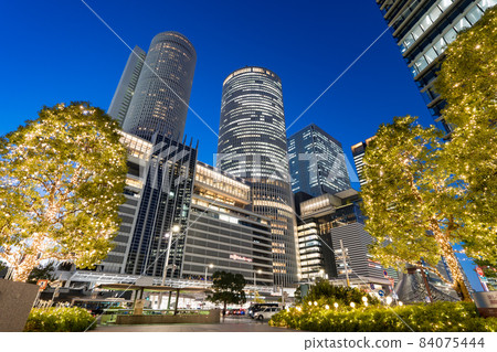 Illuminations in front of Nagoya Station JR Central Towers JR Gate Tower JP Tower Nagoya Illuminations in front of Nagoya Station JR Central Towers JR Gate Tower JP Tower Nagoya 84075444