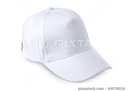 White Baseball cap isolated on white background 84076016