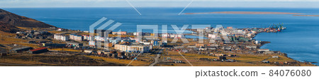 Panorama of the polar port town of Pevek. 84076080