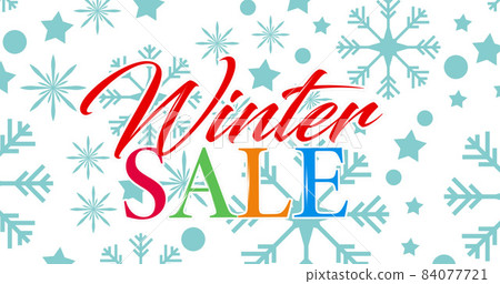Image of winter sale text over stars Image of winter sale text over stars 84077721