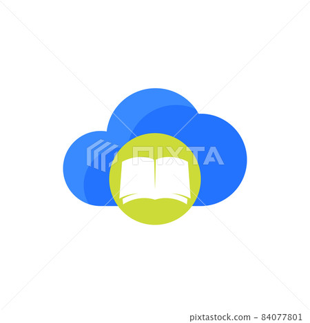 books in cloud, vector icon books in cloud, vector icon 84077801