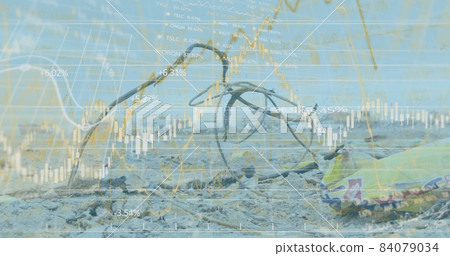 Image of financial data processing over a garbage dump Image of financial data processing over a garbage dump 84079034
