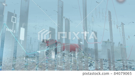 Image of financial data processing over a garbage dump Image of financial data processing over a garbage dump 84079065