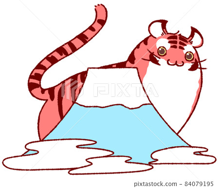 Mt. Fuji and tiger (red) 84079195