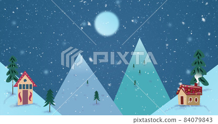 Christmas night scene image 84079843