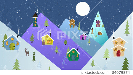 Christmas night scene image Christmas night scene image 84079874
