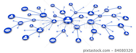通信網絡和社交網絡的概念形象 84080320