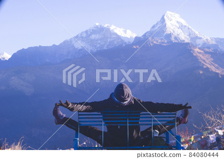 從博卡拉、尼泊爾喜馬拉雅山朝日、安納普爾納等喜馬拉雅山脈徒步風景點 84080444