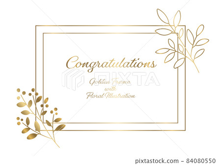 Simple illustration of plants Card design template 84080550