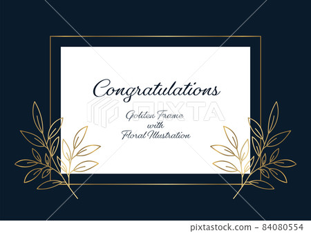 Simple illustration of plants Card design template 84080554