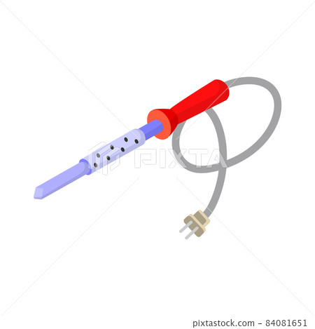 Soldering iron flat design vector illustration isolated on a white background 84081651