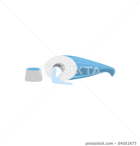 Toothpaste tube, dental care concept, vector illustration. Toothpaste tube, dental care concept, vector illustration. 84081675