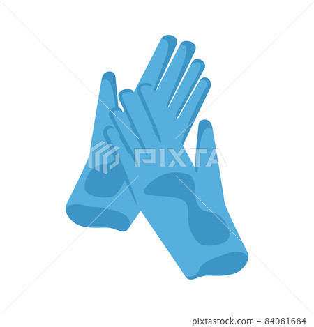 Blue medical gloves icon. Flat illustration of blue medical gloves vector icon Blue medical gloves icon. Flat illustration of blue medical gloves vector icon 84081684