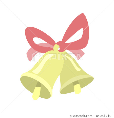 Christmas bells flat vector illustration isolate on a white background Christmas bells flat vector illustration isolate on a white background 84081710
