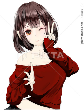 可愛的短鮑勃女孩眨眼 NO.90-2 可愛的短鮑勃女孩眨眼 NO.90-2 84083190