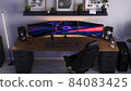 Games room with a cyber gamer computer. 3d rendering image of neon lighting 84083425