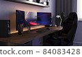 Games room with a cyber gamer computer. 3d rendering image of neon lighting 84083428