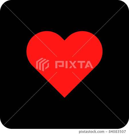 Red and black heart icon - Stock Illustration [84083507] - PIXTA
