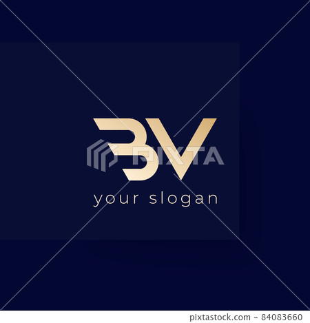 BV letters logo, monogram vector design 84083660